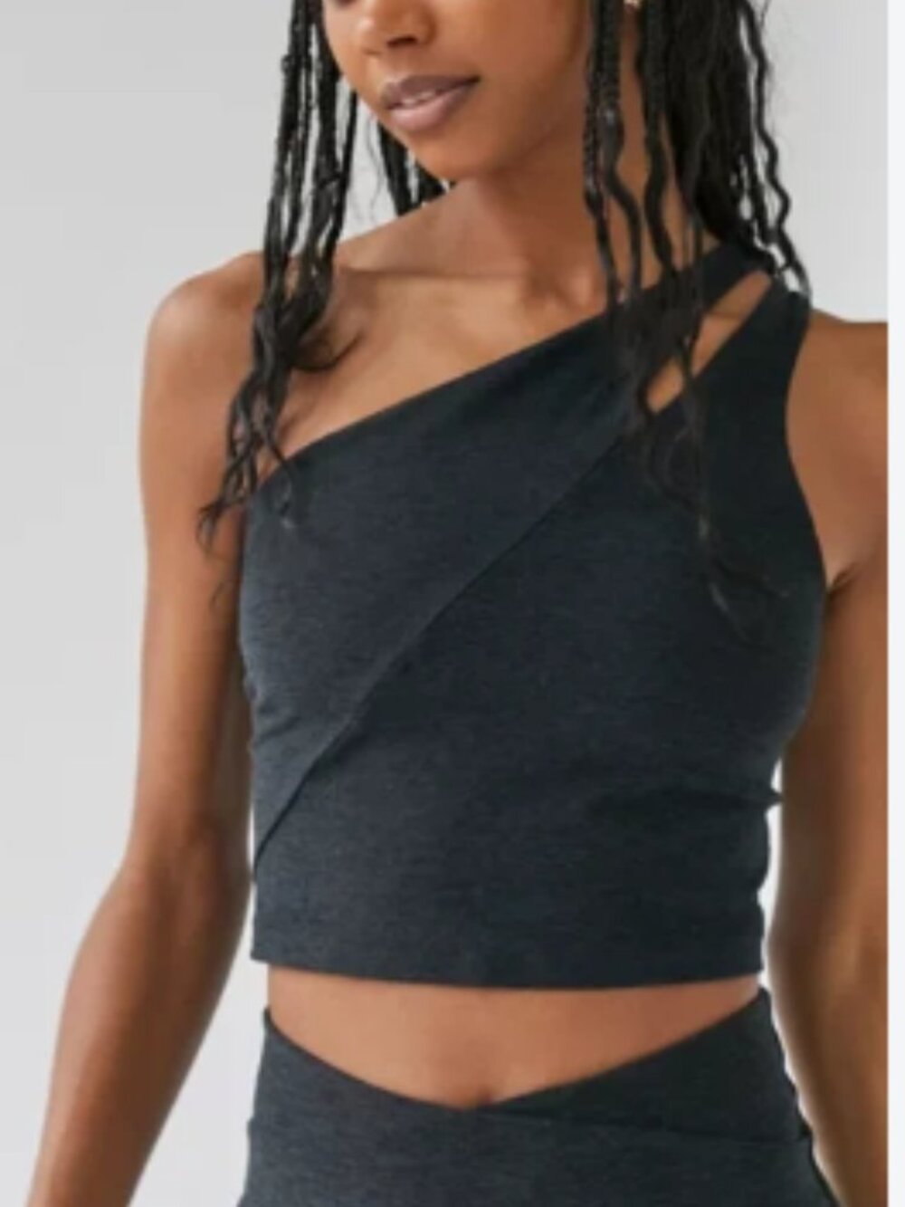 Beyond Yoga Spacedye Lost Your Mind One Shoulder Cropped Tank Top Asymmetrical